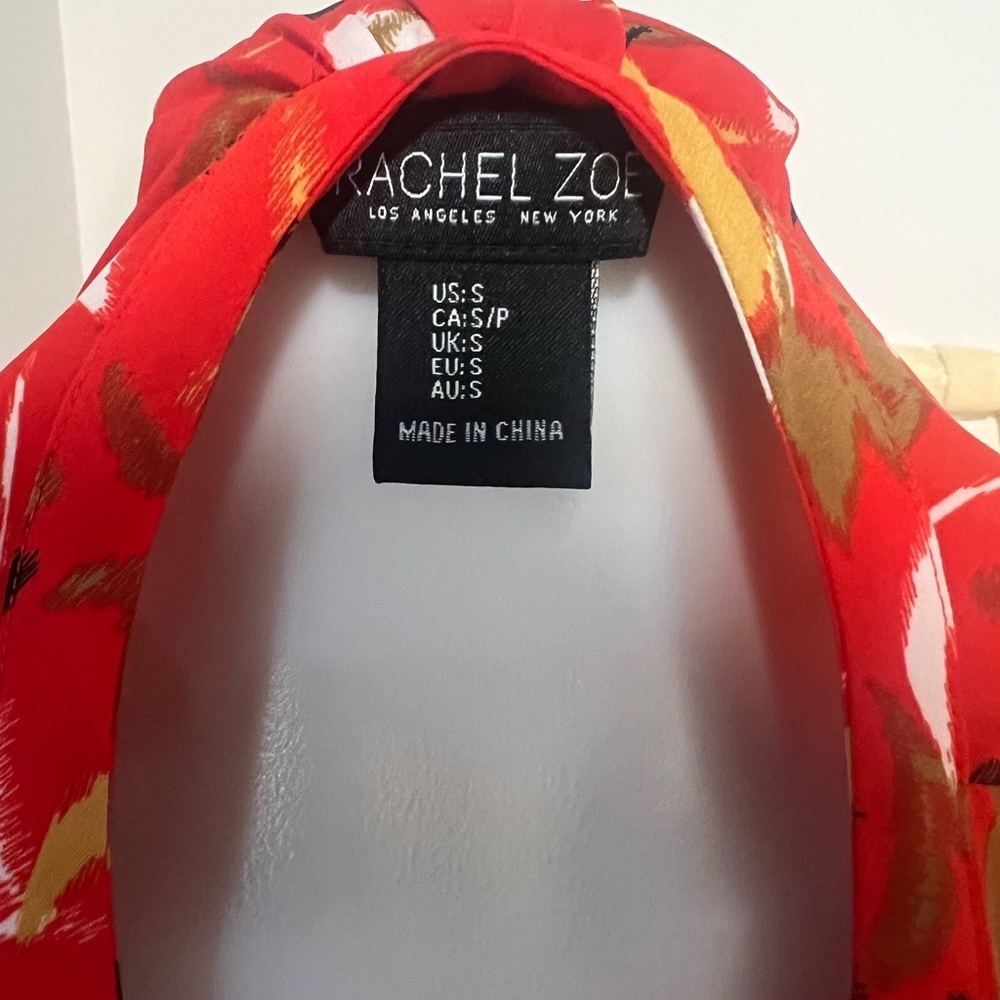 Rachel Zoe Red Multicolor Floral Blouse - Picture 3 of 6
